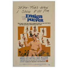 Ensign Pulver - Original 1964 Warner Bros Window Card